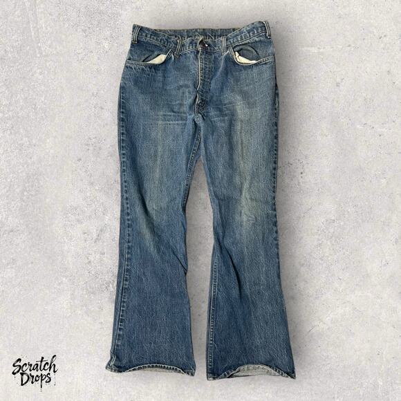 1977 Vintage Levi’s Orange Tab Flare Jeans 34 x 29 | 70s USA Made | RARE GRAIL - Picture 1 of 8